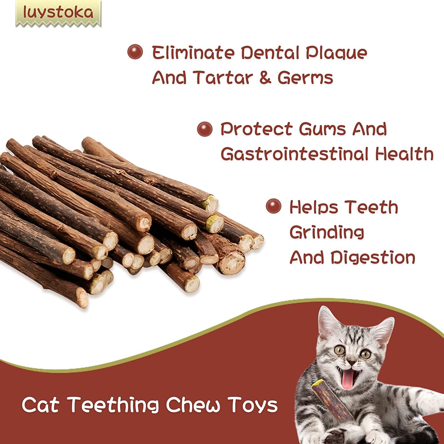 Silvervine and Matatabi Catnip Toy Set - 10-Piece Collection of Indoor Chew Sticks and Wand Toys for Engaging Cats