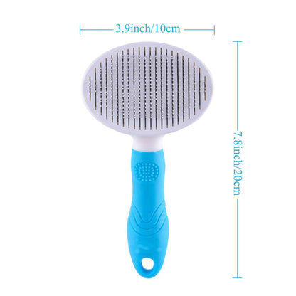 Cat and Dog Brush, Self Cleaning Deshedding Tool for Undercoat, Mats, Knots, Flakes - All Hair Lengths
