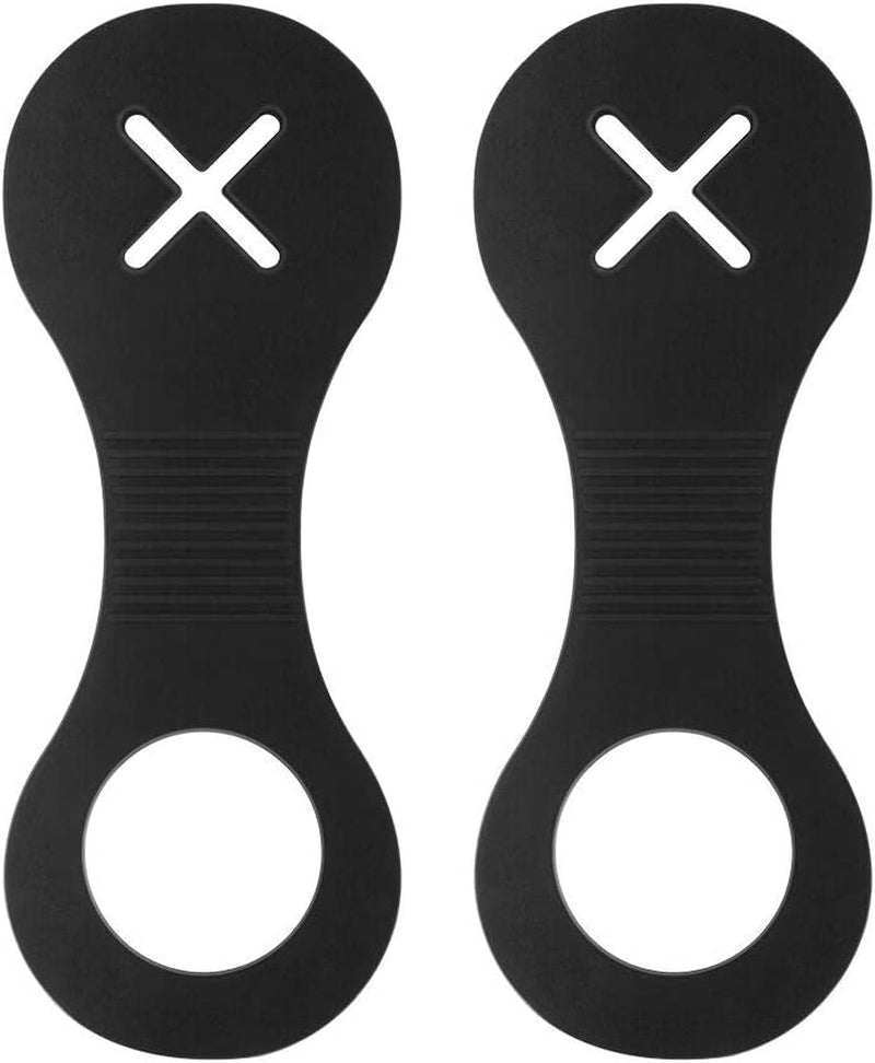 Durable Dog Waste Bag Holder - Leash and Bicycle Attachment, Extra Thick, Black, Set of 2