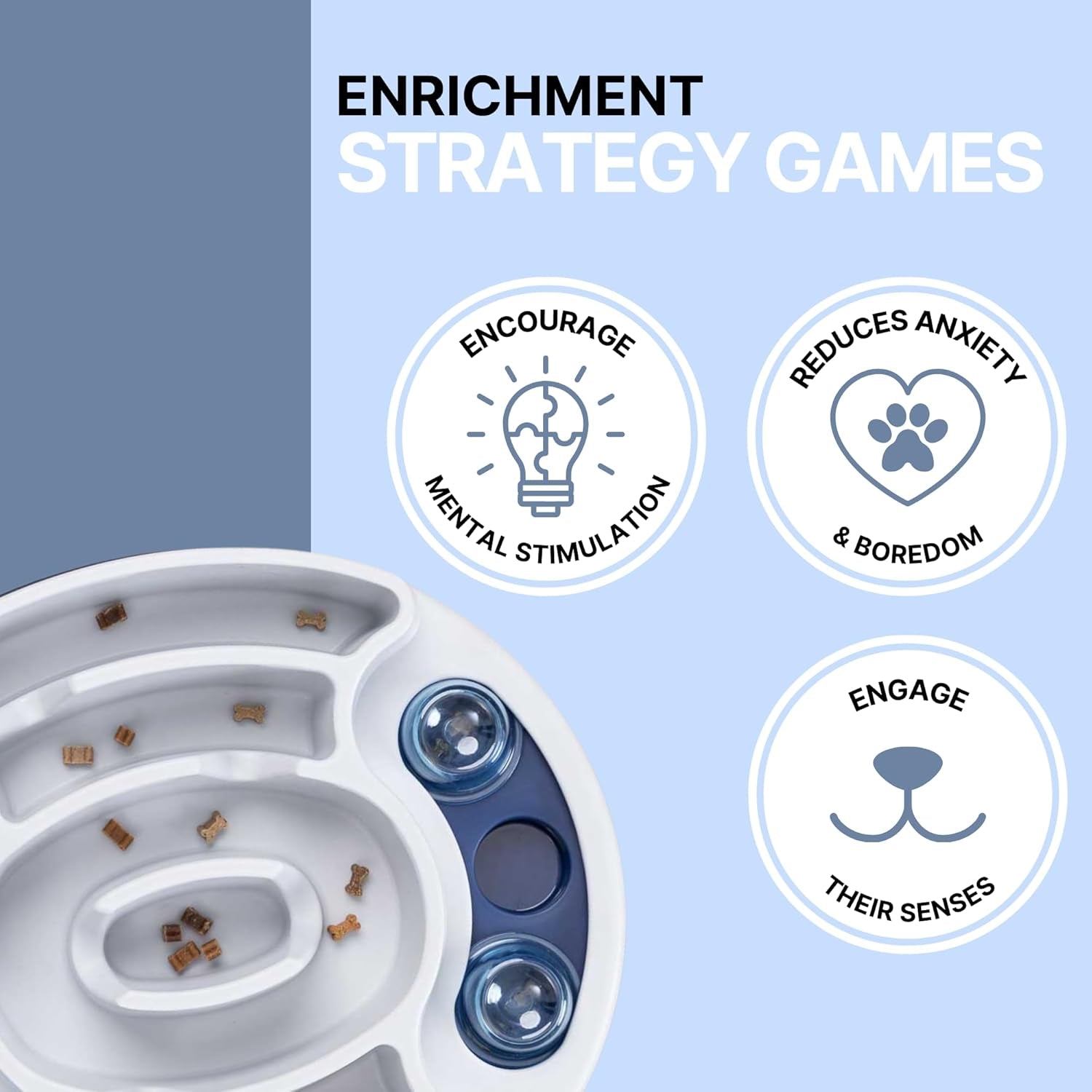 Slide & Feed Dog Enrichment Toy - Level 1 Interactive Puzzle for Beginners
