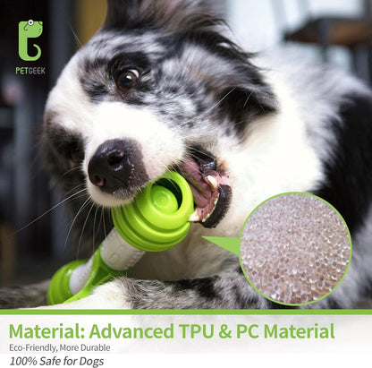 Interactive Dog Toys, Automatic Toys for Dogs, Electronic Dog Bones with Safe & Durable Material, Equipped with Rechargeable Usb（Green